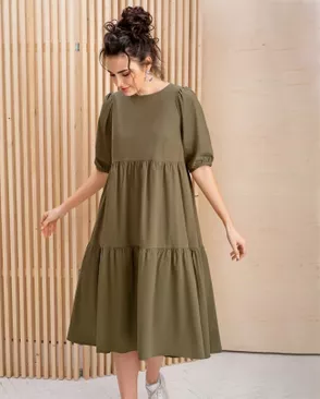 Выкройка: платье свободное с оборками_187 арт. ВКК-4252-11-ВП1144
