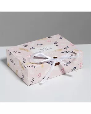 Складная коробка подарочная «Новогодняя» р.16,5×12,5×5см арт. УП-162-1-45159 Складная коробка подарочная «Новогодняя» р.16,5×12,5×5см арт. УП-162-1-45159