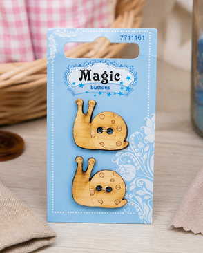 LW827-V45 Набор пуговиц 'Улитка', упак./2 шт., Magic Buttons арт. АРС-45646-1-АРС0001054519