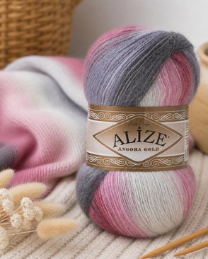 Пряжа ALIZE 'Angora Gold Batik' 100гр.550м (80%акр, 20%шерсть) ТУ (1602 секционный) арт. АРС-52045-1-АРС0000840694