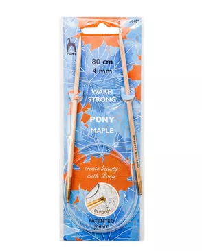 30409 Спицы вязальные круговые 4,00мм*80см, клен PONY арт. АРС-12526-1-АРС0001200322 30409 Спицы вязальные круговые 4,00мм*80см, клен PONY арт. АРС-12526-1-АРС0001200322