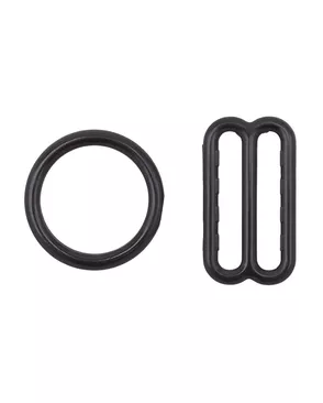 27170 Набор пластиковой фурнитуры для бюстгальтера цв.111 шок.коричн.: кольцо d- 15 мм -4шт,регулятор 19,5 мм-4шт арт. АРС-63470-1-АРС0001308480