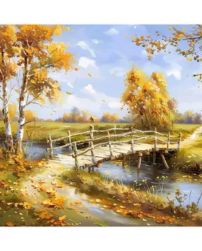 Алмазная мозаика 'Осенние воды', 50х40см, Cristyle арт. АРС-67221-1-АРС0001319038