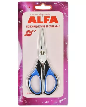 Ножницы универсальные ALFA дл.14 см арт. НШУ-14-1-42363
