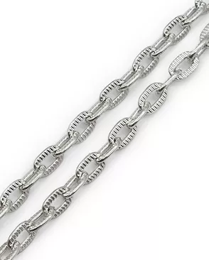 Цепь алюминиевая К1711 8,3х5мм (никель) 10м арт. ЦМ-44-1-47024
