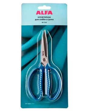 Ножницы для хобби и дома ALFA дл.18 см арт. НШУ-13-1-42369