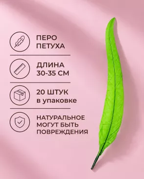 Перо петуха натуральное дл.30-35см уп.20шт Стартекс арт. ППР-23-10-49131.010 Перо петуха натуральное дл.30-35см уп.20шт Стартекс арт. ППР-23-10-49131.010