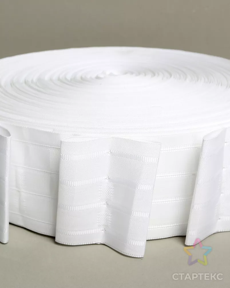 Тесьма шторная 1:2.5 80мм 100% полиэстер, 100м арт. ПРС-4235-1-ПРС00-00001107 - рис. 5
