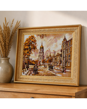 Рисунок на ткани (Бисер) КОНЁК Осенняя площадь 45х60 см арт. МГ-48120-1-МГ0595421