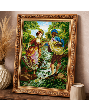 Рисунок на ткани (Бисер) КОНЁК У ручья 29х39 см арт. МГ-52062-1-МГ0630828