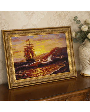 Рисунок на ткани (Бисер) КОНЁК На морских просторах 45х60 см арт. МГ-54086-1-МГ0647644
