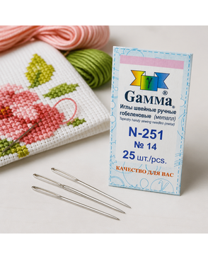 Иглы для шитья ручные N-251 гобеленовые №14 арт. ГММ-101819-1-ГММ001755038292