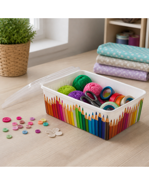"Plastic Republic" Keeplex Trendy Лоток для мелочей Карандашница большой с крышкой KL225511509 пластик 22 x 14 x 7 см арт. ГММ-113251-1-ГММ111427484914