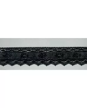 Мерсеризованное х/б кружево ш.4,5см (черный) арт. ГЕЛ-77-1-ГЕЛ0055010