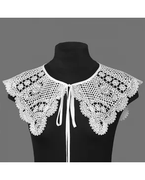 Воротник кружевной KRUZHEVO 46х44см цв.белый уп.1 компл арт. МГ-119703-1-МГ1010751