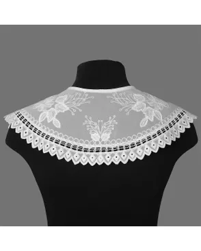 Воротник ажурный KRUZHEVO цв.белый уп.1 компл арт. МГ-119704-1-МГ1010753