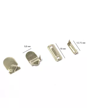 Брючные крючки 2 шипа TBY-JX8204B цв.никель уп. 100шт арт. МГ-123961-1-МГ0371517