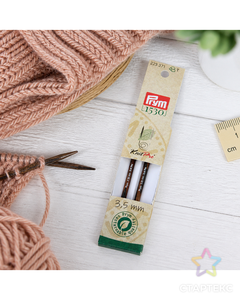 Спицы PRYM 223371 съемные короткие "Natural" береза d 3.5 мм 8.7 см 2 шт арт. ГММ-112286-1-ГММ095473874144 - рис. 3