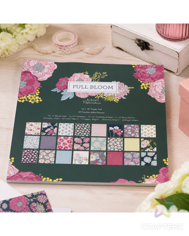 Набор бумаги для скрапбукинга двухсторонней FULL BLOOM арт. ГЕЛ-32588-1-ГЕЛ0184125 - рис. 1