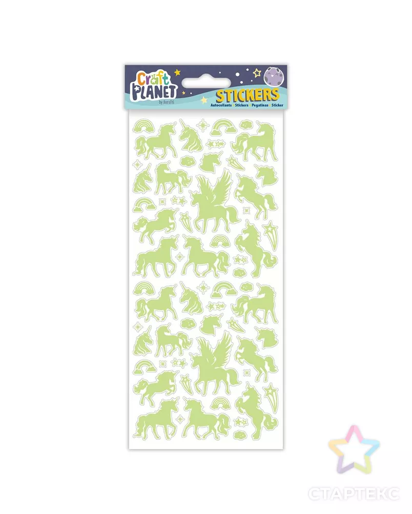 Наклейки флуоресцентные "Единорожки" Glow In The Dark арт. ГЕЛ-32557-1-ГЕЛ0184165 - рис. 4