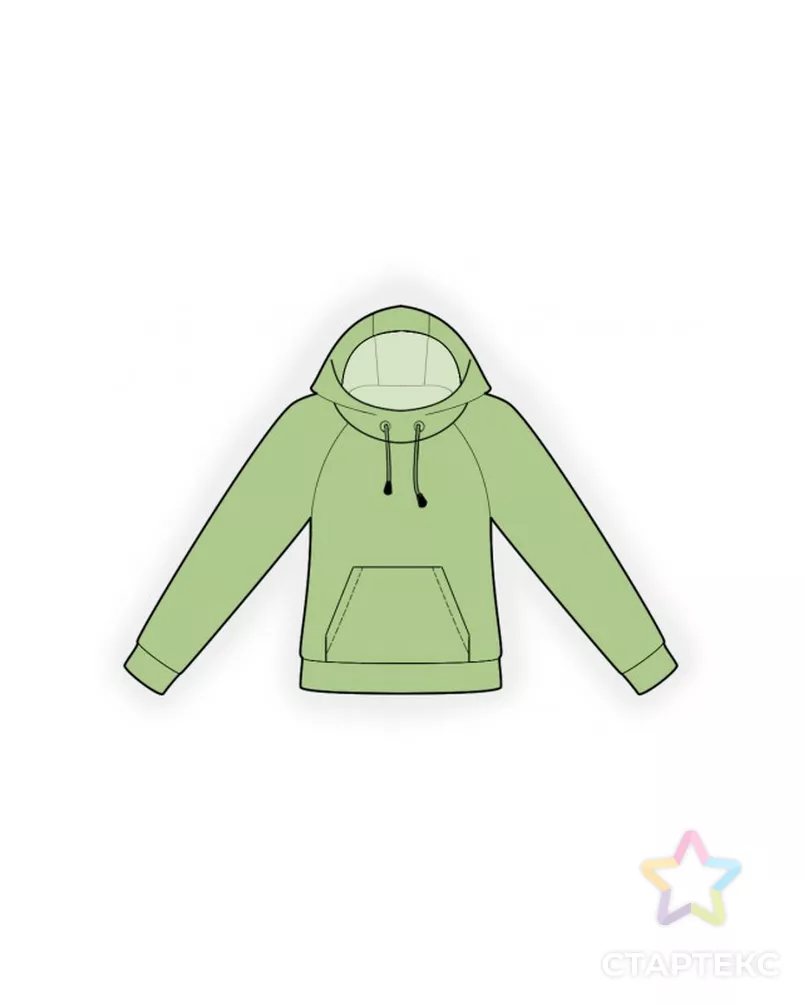 Выкройка: куртка-кенгуру арт. ВКК-3610-2-ЛК0002358 - рис. 4